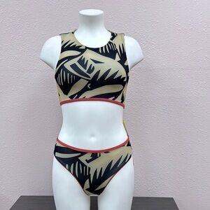 Seea Black and Tan Bikini Set